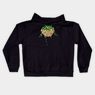 Plant With Green Leaves and Vines Kids Hoodie